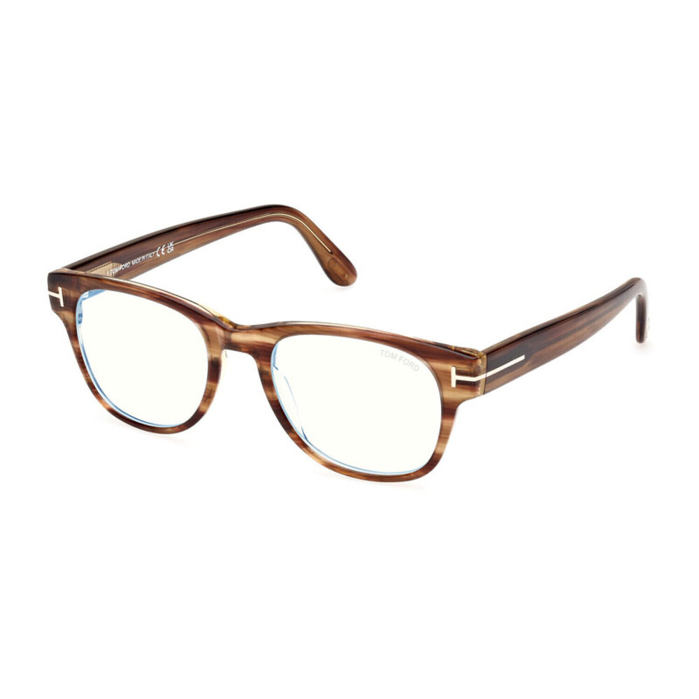 NEW Tom Ford FT5898-B 050 Striped Brown Sunglasses authentic